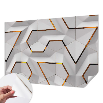 Autocolante de parede fotográfico com padrão de geometria moderna