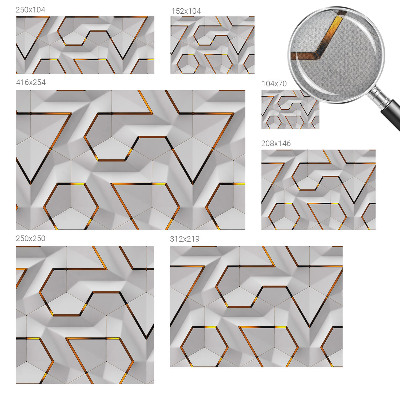 Autocolante de parede fotográfico com padrão de geometria moderna