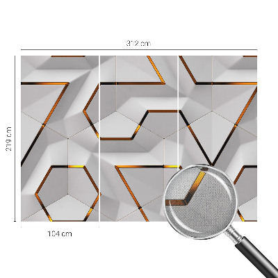 Autocolante de parede fotográfico com padrão de geometria moderna