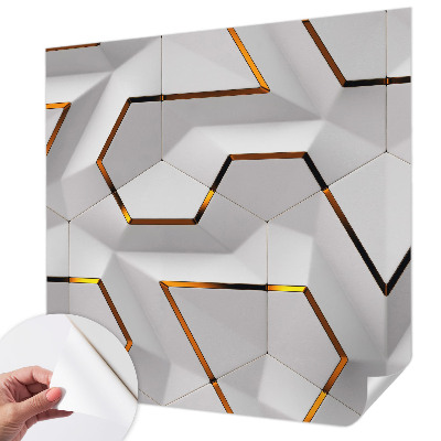 Autocolante de parede fotográfico com padrão de geometria moderna