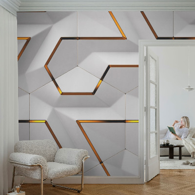 Autocolante de parede fotográfico com padrão de geometria moderna