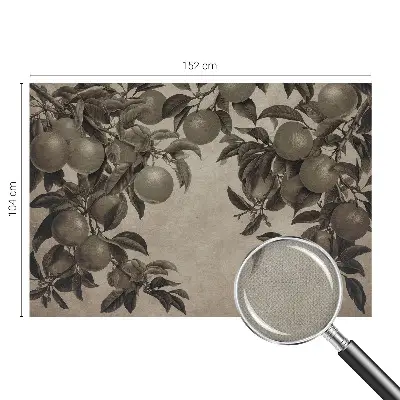Papel de parede infantil com padrão de frutas