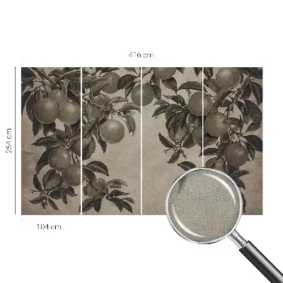 Papel de parede infantil com padrão de frutas