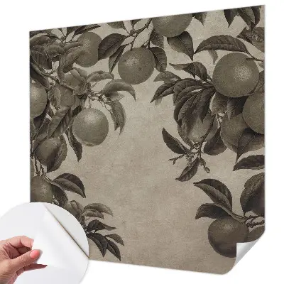 Papel de parede infantil com padrão de frutas