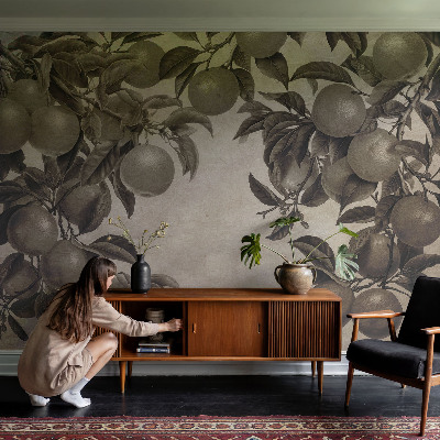 Papel de parede infantil Padrão de frutas