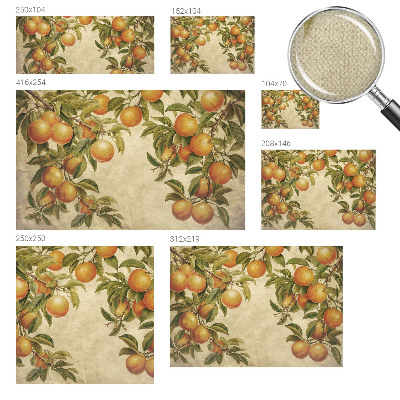 Papel de parede autocolante para sala com estampa de ramos de frutos