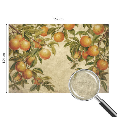 Papel de parede autocolante para sala com estampa de ramos de frutos