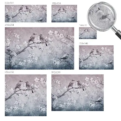 Autocolante de parede fotográfico com motivo de natureza sutil