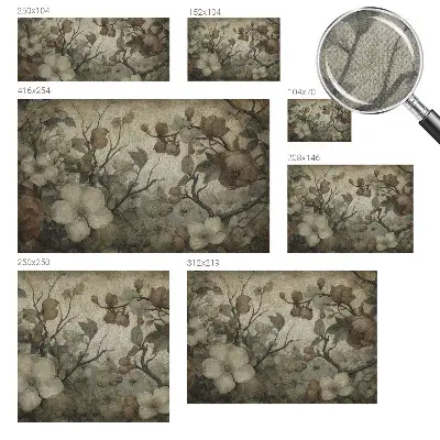 Papel de parede autocolante com padrão floral decorativo