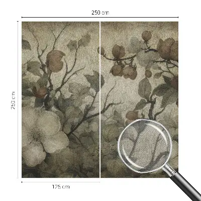Papel de parede autocolante com padrão floral decorativo