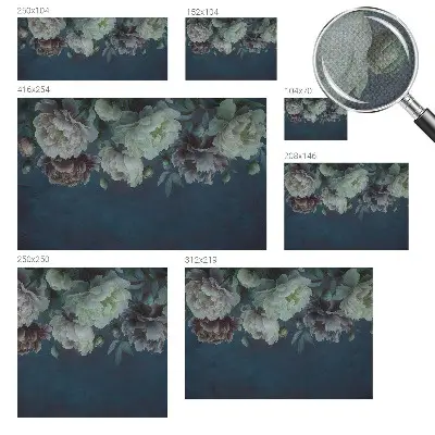 Papel de parede 3D com padrão floral elegante