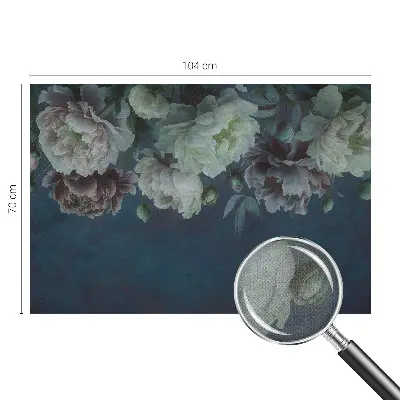 Papel de parede 3D com padrão floral elegante