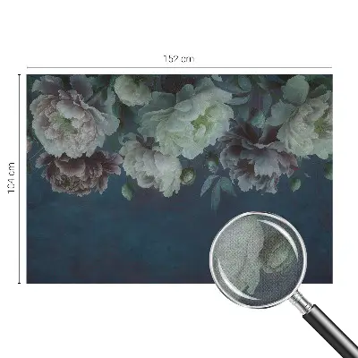 Papel de parede 3D com padrão floral elegante