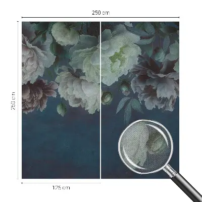 Papel de parede 3D com padrão floral elegante