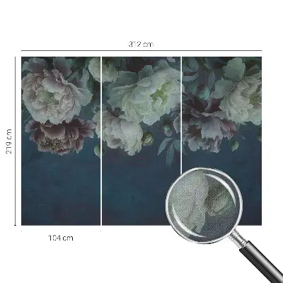 Papel de parede 3D com padrão floral elegante