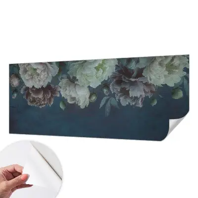 Papel de parede 3D com padrão floral elegante