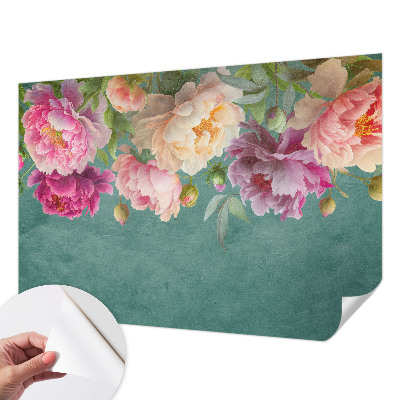 Autocolante de parede fotográfico com padrão floral elegante