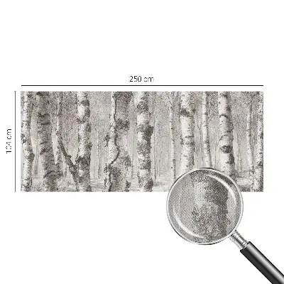 Papel de parede infantil com estampa de floresta de bétulas