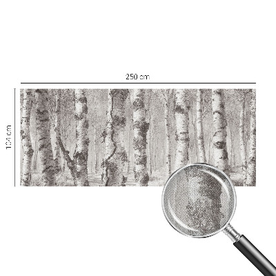 Papel de parede infantil Floresta de bétulas
