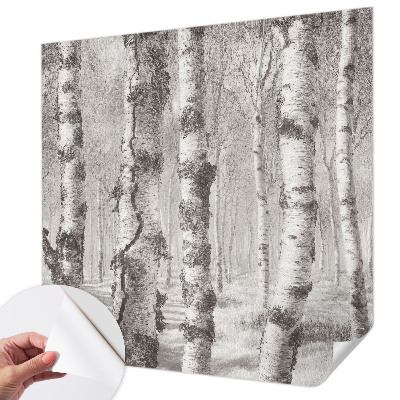 Papel de parede infantil Floresta de bétulas