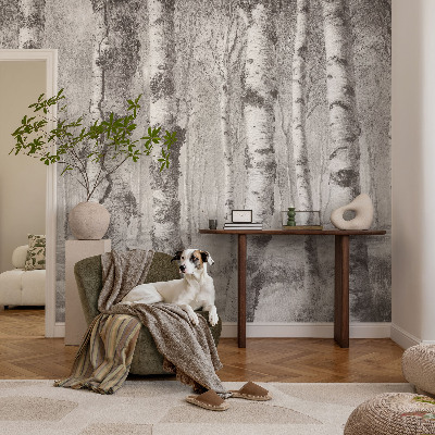Papel de parede infantil Floresta de bétulas