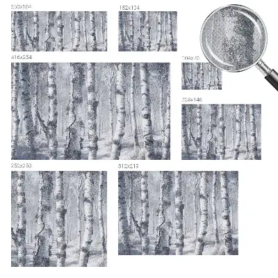 Papel de parede autocolante para sala com padrão de natureza gélida