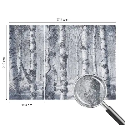 Papel de parede autocolante para sala com padrão de natureza gélida