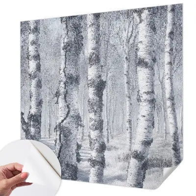 Papel de parede autocolante para sala com padrão de natureza gélida