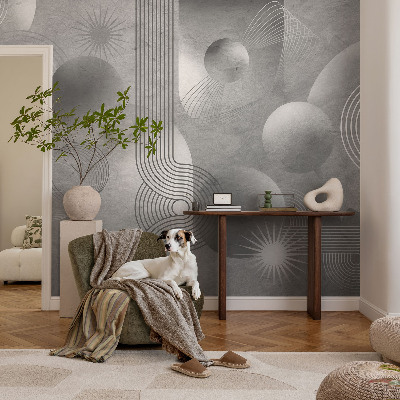 Papel de parede autocolante para quarto com padrão de elegância abstrata