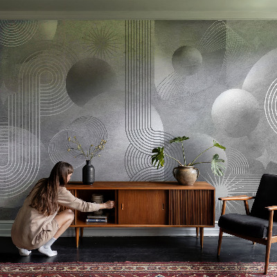 Papel de parede autocolante para quarto com padrão de elegância abstrata