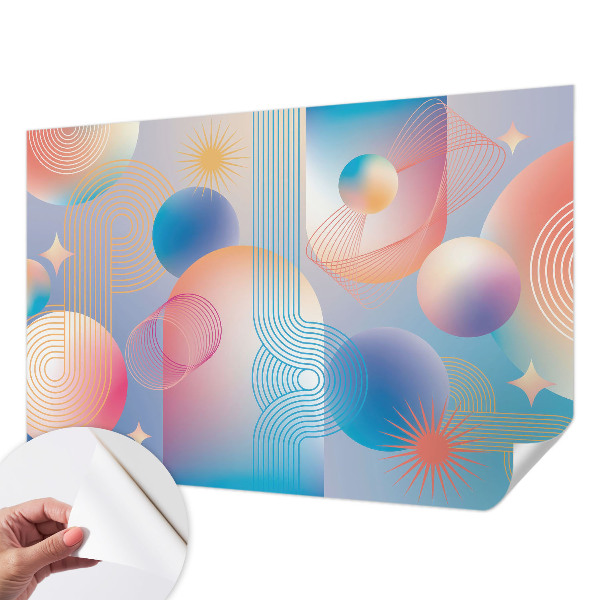 Papel de parede para criança com padrão de abstração colorida