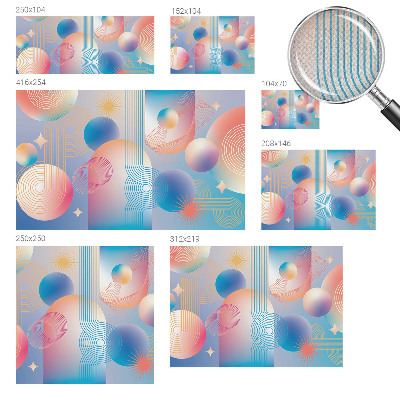 Papel de parede para criança com padrão de abstração colorida