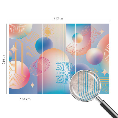 Papel de parede para criança com padrão de abstração colorida