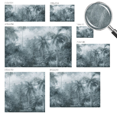Papel de parede autocolante para quarto com estampa de vegetação tropical