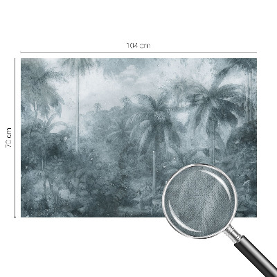 Papel de parede autocolante para quarto com estampa de vegetação tropical