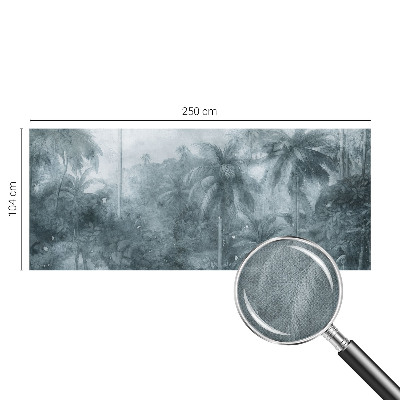 Papel de parede autocolante para quarto com estampa de vegetação tropical