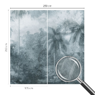 Papel de parede autocolante para quarto com estampa de vegetação tropical