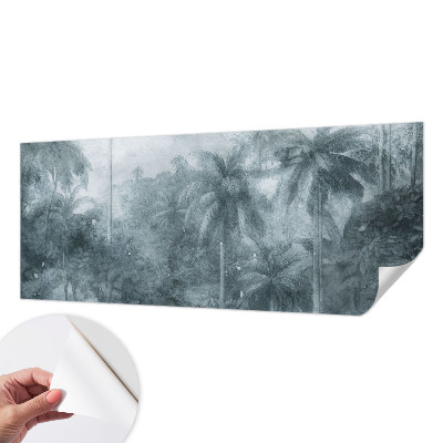 Papel de parede autocolante para quarto com estampa de vegetação tropical