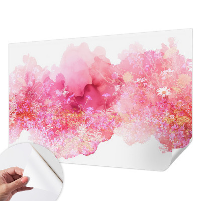 Autocolante de parede fotográfico com estampa floral