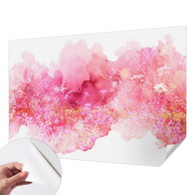 Autocolante de parede fotográfico com estampa floral