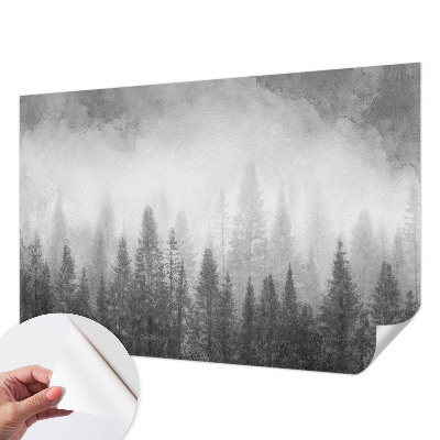 Papel de parede 3D com estampa 'Névoa da floresta'