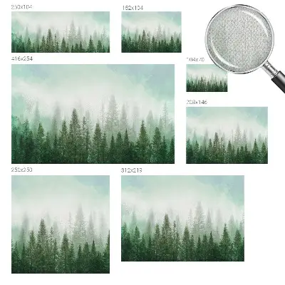 Papel de parede para criança com estampa de lobo na floresta