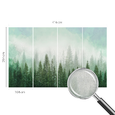 Papel de parede para criança Lobo na floresta