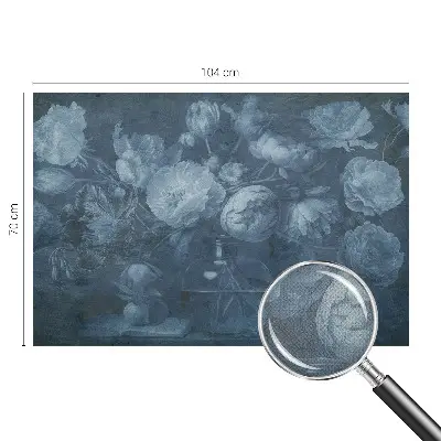 Papel de parede autocolante para sala com arranjo floral