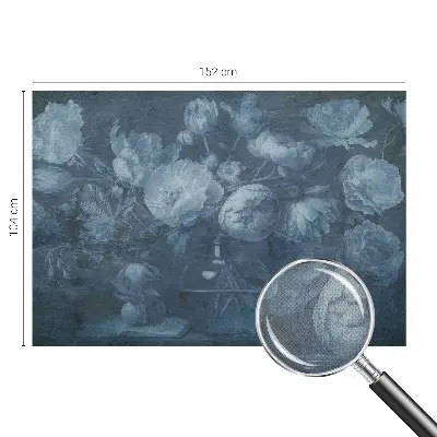 Papel de parede autocolante para sala com arranjo floral