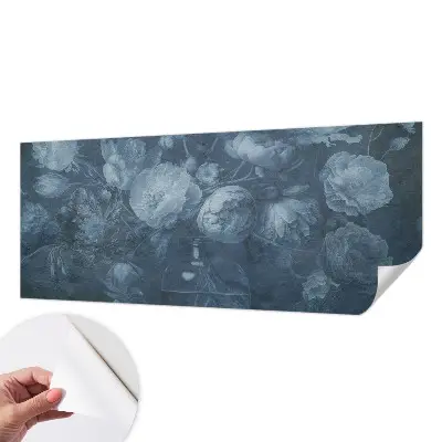 Papel de parede autocolante para sala com arranjo floral