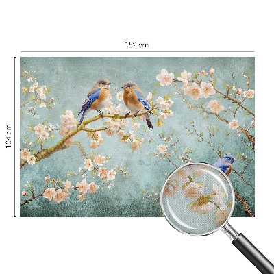 Papel de parede infantil Pássaros da primavera
