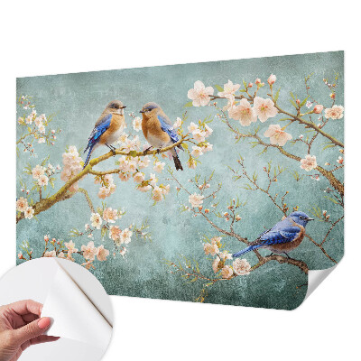 Papel de parede infantil Pássaros da primavera