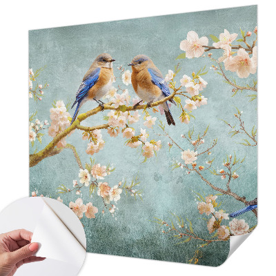 Papel de parede infantil Pássaros da primavera