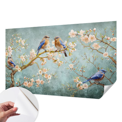 Papel de parede infantil Pássaros da primavera